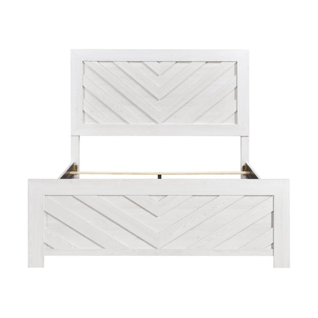 Corbin White Crossbuck Queen Panel Bed from Homelegance - Luna Furniture