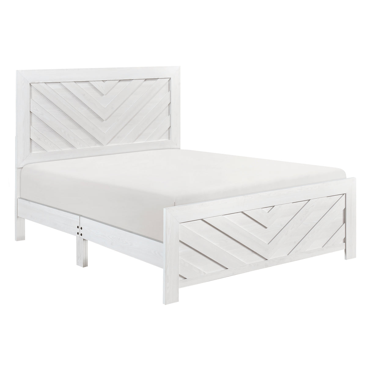 Corbin White Crossbuck Queen Panel Bed from Homelegance - Luna Furniture