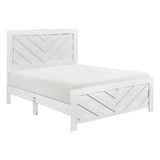 Corbin White Crossbuck Queen Panel Bed from Homelegance - Luna Furniture