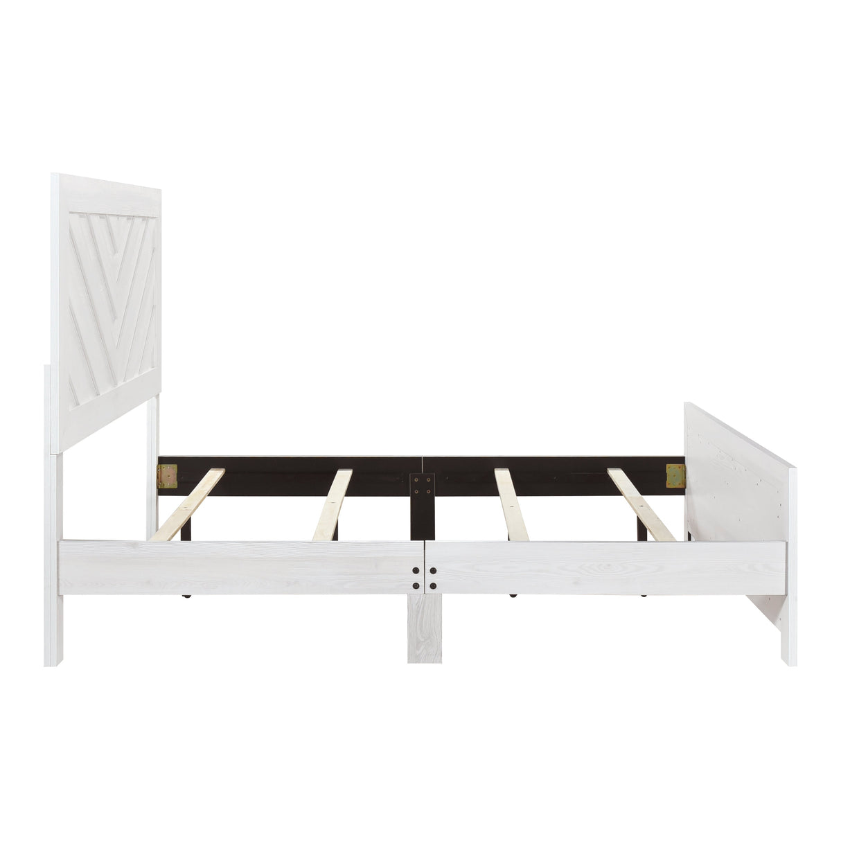 Corbin White Crossbuck Queen Panel Bed from Homelegance - Luna Furniture