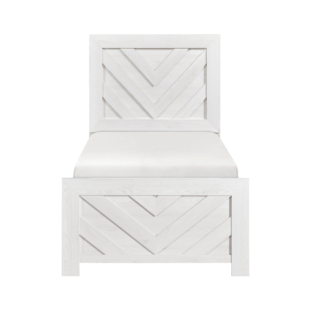 Corbin White Crossbuck 4pc Set (TB+NS+DR+MR) from Homelegance - Luna Furniture