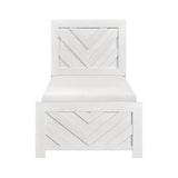 Corbin White Crossbuck 4pc Set (TB+NS+DR+MR) from Homelegance - Luna Furniture