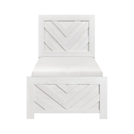 Corbin White Crossbuck 4pc Set (TB+NS+DR+MR) from Homelegance - Luna Furniture