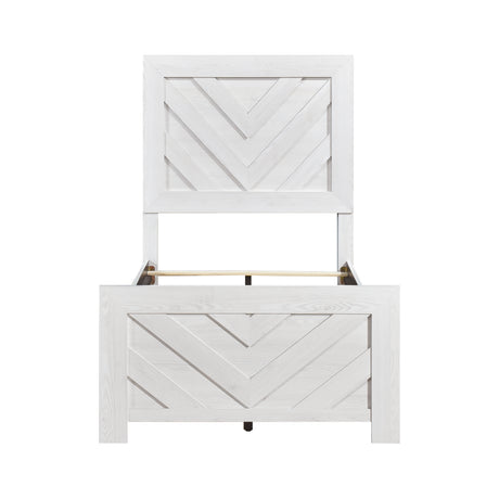 Corbin White Crossbuck 4pc Set (TB+NS+DR+MR) from Homelegance - Luna Furniture