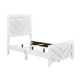 Corbin White Crossbuck 4pc Set (TB+NS+DR+MR) from Homelegance - Luna Furniture