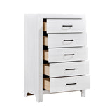 Corbin White Crossbuck 5pc Set (TB+NS+DR+MR+CH) from Homelegance - Luna Furniture