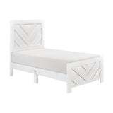 Corbin White Crossbuck 5pc Set (TB+NS+DR+MR+CH) from Homelegance - Luna Furniture