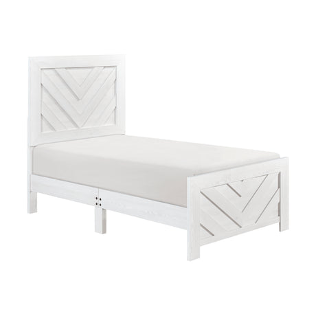 Corbin White Crossbuck 5pc Set (TB+NS+DR+MR+CH) from Homelegance - Luna Furniture