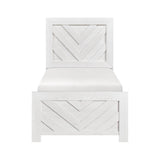 Corbin White Crossbuck Twin Panel Bed from Homelegance - Luna Furniture