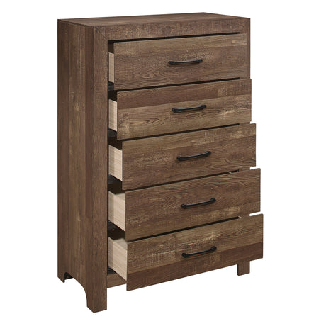 1534T-1*9 5-Piece Youth Bedroom Set (Twin Bed, Nightstand, Dresser, Mirror, Chest) from Homelegance - Luna Furniture