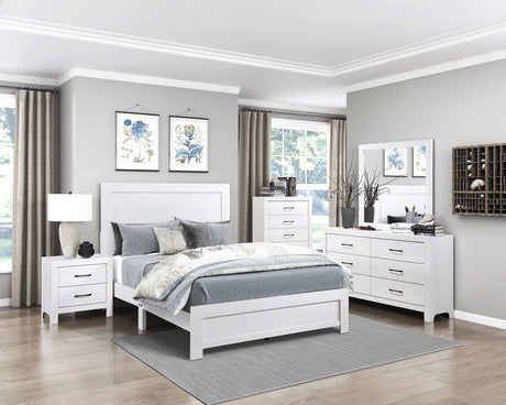 Corbin White Queen Panel Bed from Homelegance - Luna Furniture
