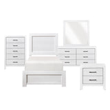 Corbin White Crossbuck 5pc Set (TB+NS+DR+MR+CH) from Homelegance - Luna Furniture