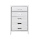 Corbin White Crossbuck 5pc Set (TB+NS+DR+MR+CH) from Homelegance - Luna Furniture