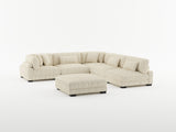 Traverse Gray Corduroy 6-Piece Modular Sectional with Ottoman from Homelegance - Luna Furniture