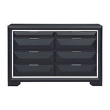 Rosemont Midnight Blue 5-Piece Bedroom Set (Queen Bed, Nightstand, Dresser, Mirror, Chest) from Homelegance - Luna Furniture