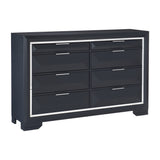 Rosemont Midnight Blue 5-Piece Bedroom Set (Queen Bed, Nightstand, Dresser, Mirror, Chest) from Homelegance - Luna Furniture