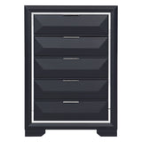 Rosemont Midnight Blue 5-Piece Bedroom Set (Queen Bed, Nightstand, Dresser, Mirror, Chest) from Homelegance - Luna Furniture