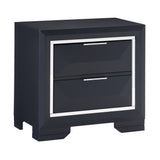 Rosemont Midnight Blue 5-Piece Bedroom Set (Queen Bed, Nightstand, Dresser, Mirror, Chest) from Homelegance - Luna Furniture