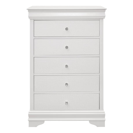 Lana White 4-Piece Bedroom Set (Queen Bed, Nightstand, Dresser, Mirror) from Homelegance - Luna Furniture