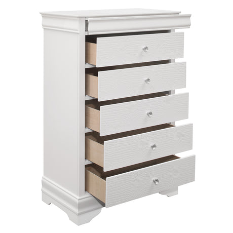 Lana White 4-Piece Bedroom Set (Queen Bed, Nightstand, Dresser, Mirror) from Homelegance - Luna Furniture
