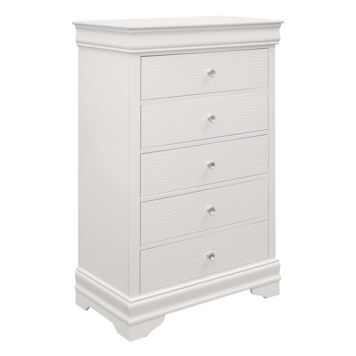 Lana White 4-Piece Bedroom Set (Queen Bed, Nightstand, Dresser, Mirror) from Homelegance - Luna Furniture