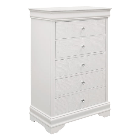 Lana White 4-Piece Bedroom Set (Queen Bed, Nightstand, Dresser, Mirror) from Homelegance - Luna Furniture