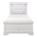 Logandale Brown Queen Platform Bed with Footboard Storage from Homelegance - Luna Furniture