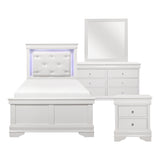 Logandale Brown Queen Platform Bed with Footboard Storage from Homelegance - Luna Furniture
