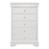 Lana White 5-Piece Bedroom Set (Queen Bed, Nightstand, Dresser, Mirror, Chest) from Homelegance - Luna Furniture