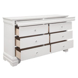 Lana White 5-Piece Bedroom Set (Queen Bed, Nightstand, Dresser, Mirror, Chest) from Homelegance - Luna Furniture
