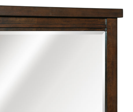 Logandale Brown 4-Piece Bedroom Set (Queen Bed, Nightstand, Dresser, Mirror) from Homelegance - Luna Furniture