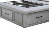 Logandale Antique Gray California King Platform Bed with Storage Footboard and Side Rails from Homelegance - Luna Furniture
