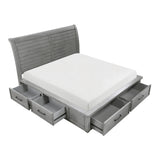 Logandale Antique Gray California King Platform Bed with Storage Footboard and Side Rails from Homelegance - Luna Furniture