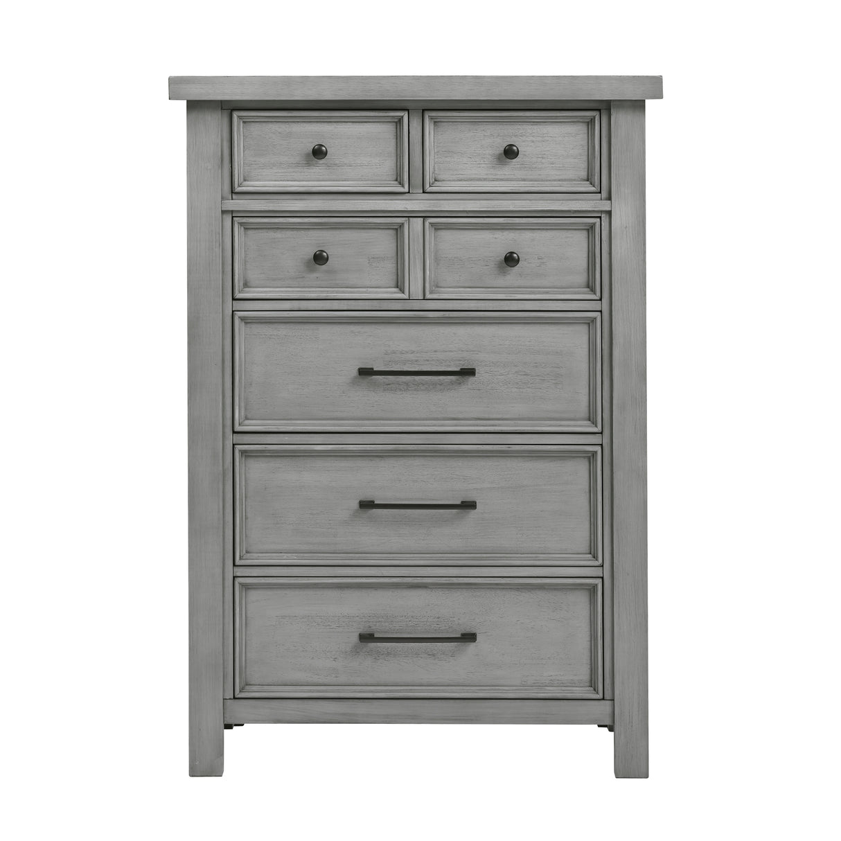 Logandale Antique Gray California King Platform Bed with Storage Footboard and Side Rails from Homelegance - Luna Furniture