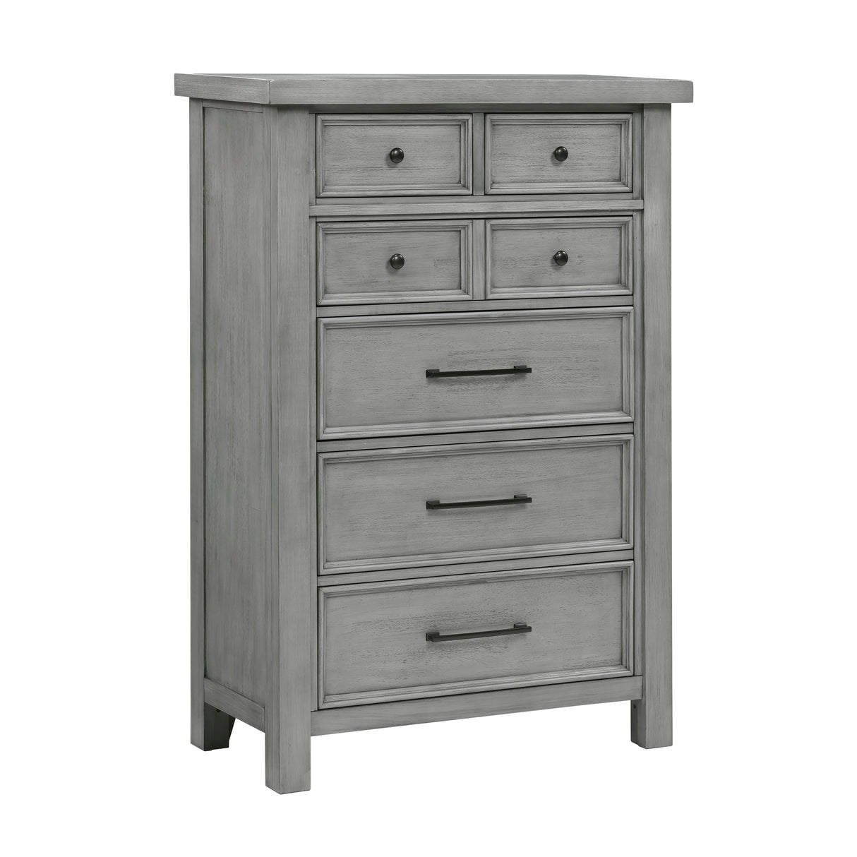 Logandale Antique Gray California King Platform Bed with Storage Footboard and Side Rails from Homelegance - Luna Furniture