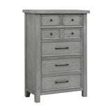 Logandale Antique Gray California King Platform Bed with Storage Footboard and Side Rails from Homelegance - Luna Furniture