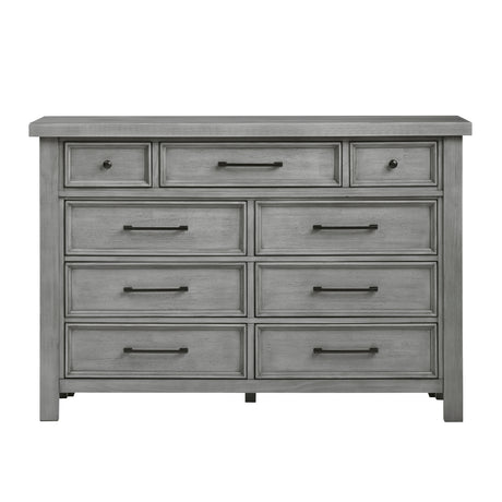 Logandale Antique Gray 4pc Set (QB+NS+DR+MR) from Homelegance - Luna Furniture