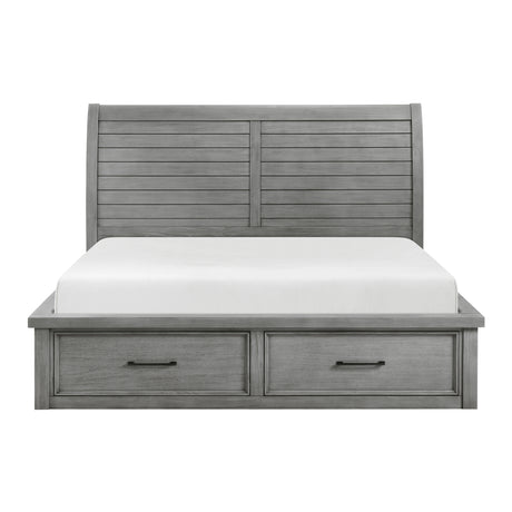Logandale Antique Gray 5pc Set (QB+NS+DR+MR+CH) from Homelegance - Luna Furniture
