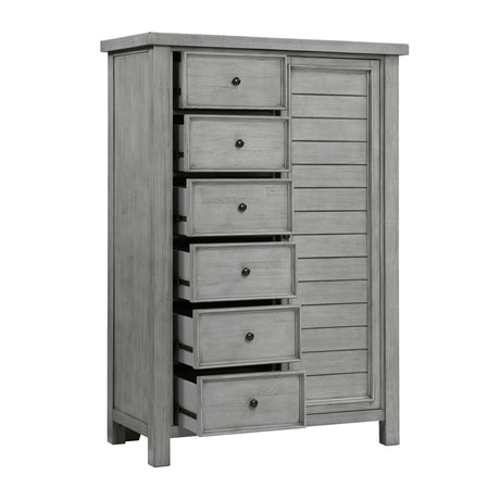 Logandale Antique Gray Wardrobe Chest from Homelegance - Luna Furniture