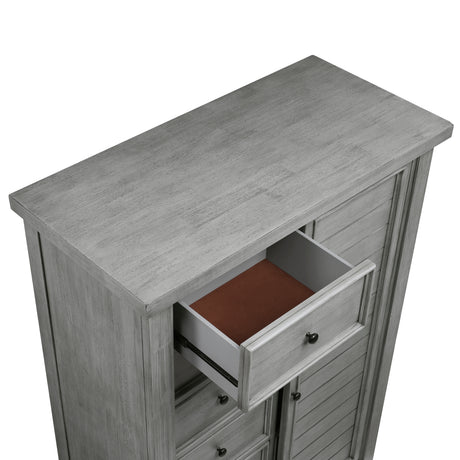 Logandale Antique Gray Wardrobe Chest from Homelegance - Luna Furniture