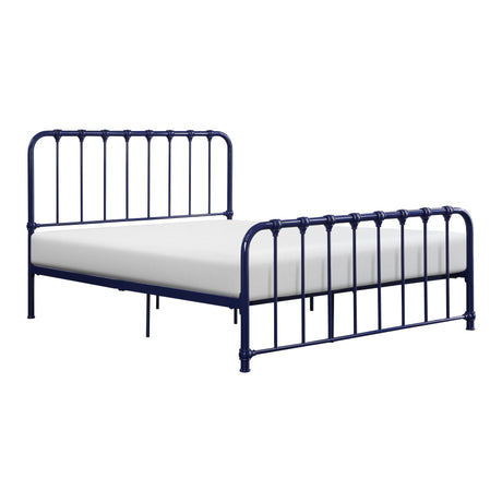 Bethany Blue Queen Metal Platform Bed from Homelegance - Luna Furniture