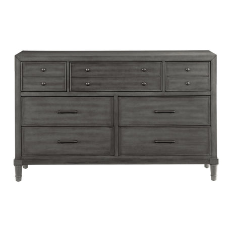 Wittenberry Gray 5-Piece Bedroom Set (Queen Bed, Nightstand, Dresser, Mirror, Chest) from Homelegance - Luna Furniture
