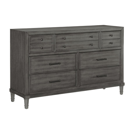 Wittenberry Gray 5-Piece Bedroom Set (Queen Bed, Nightstand, Dresser, Mirror, Chest) from Homelegance - Luna Furniture
