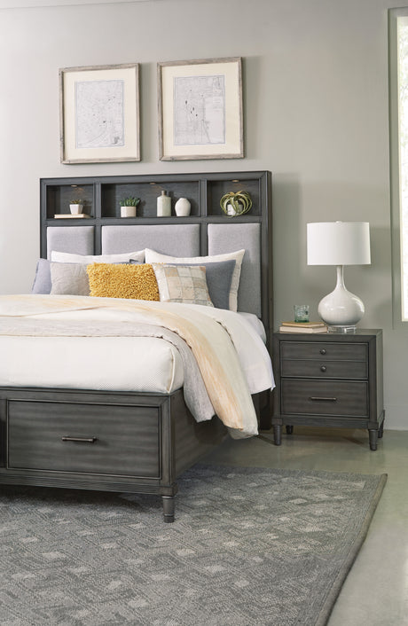 Wittenberry Gray King Storage Platform Bed from Homelegance - Luna Furniture