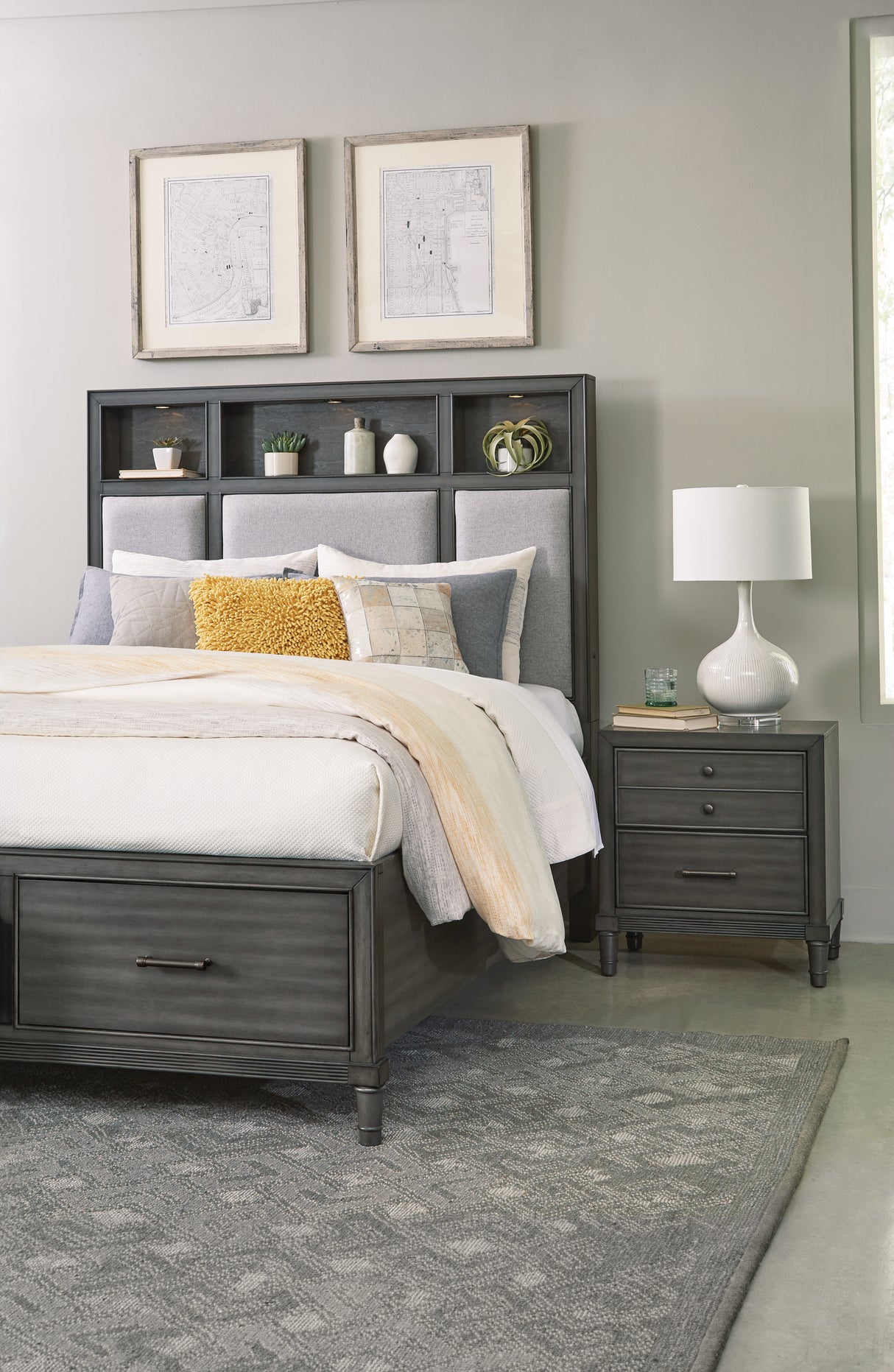 Wittenberry Gray Nightstand from Homelegance - Luna Furniture