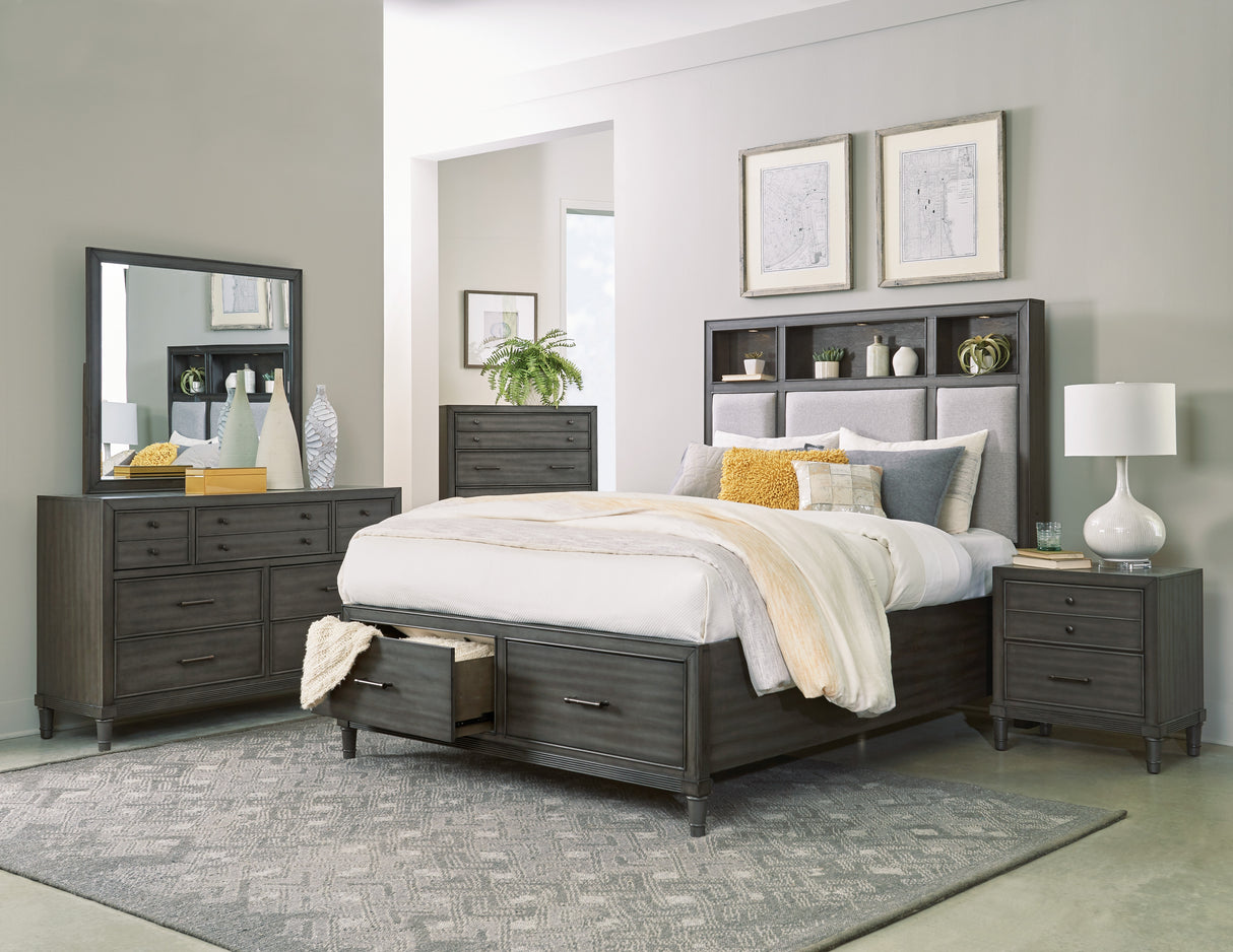 Wittenberry Gray Eastern King Platform Bed from Homelegance - Luna Furniture
