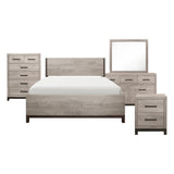 Zephyr Light Gray Bedroom Set (Queen Bed, Nightstand, Dresser, Mirror, Chest) from Homelegance - Luna Furniture