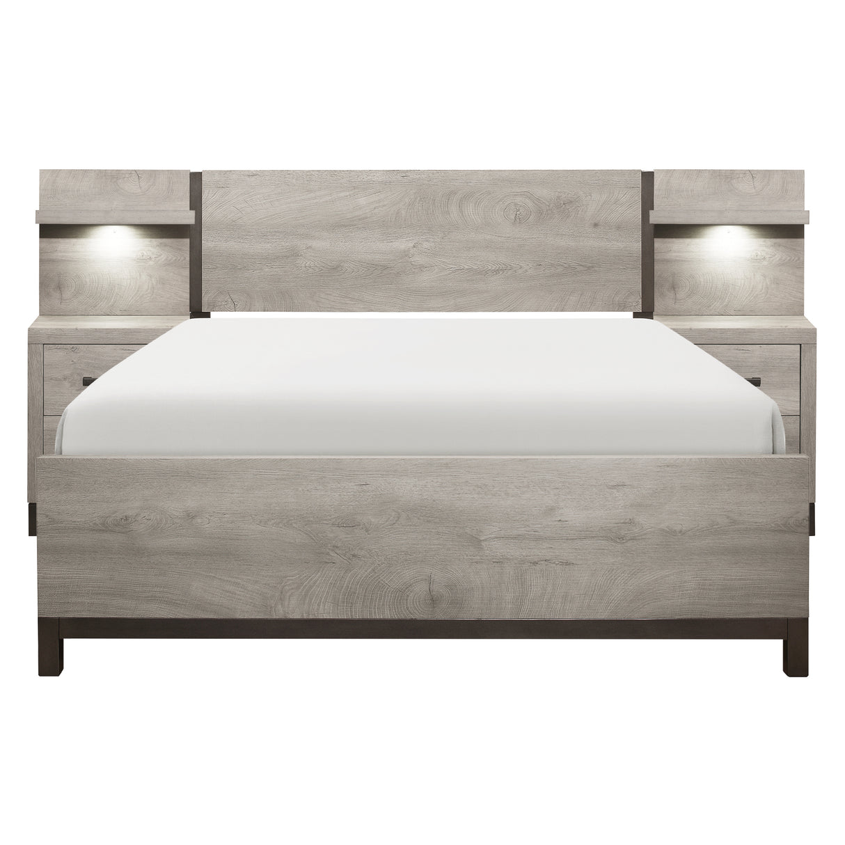 Zephyr Light Gray Twin Panel Bed from Homelegance - Luna Furniture