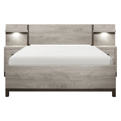 Zephyr Light Gray Eastern King Bed from Homelegance - Luna Furniture