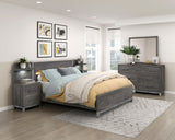 Zephyr Brownish Gray California King Bed with 2 Nightstands from Homelegance - Luna Furniture